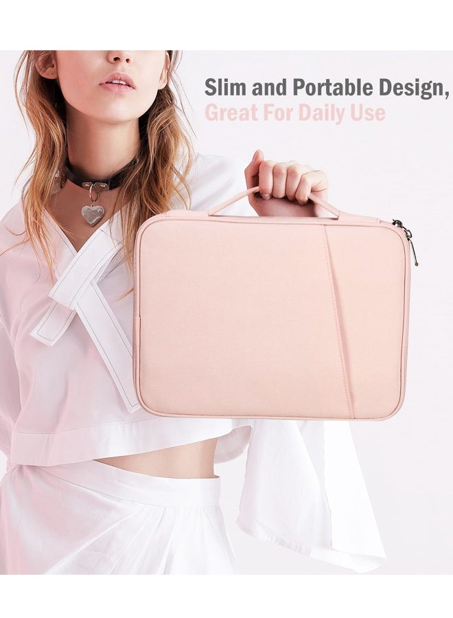 13 Inch Tablet Sleeve for iPad Air 13" M3 2025, iPad Pro 13"/12.9", Galaxy Tab S9/S10 Plus/S9 FE+/S9 FE Plus 12.4", Remarkable Paper Pro 11.8", Protective Bag with Pockets, Pink - Image 5