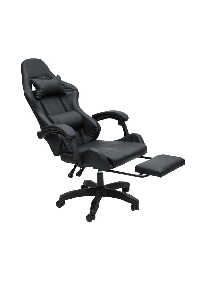 KARNAK Ergonomic Leather Gaming Chair with Headrest, Lumbar Support, and Footrest - Ultimate Comfort for Gamers 30FR-Black - Image 4