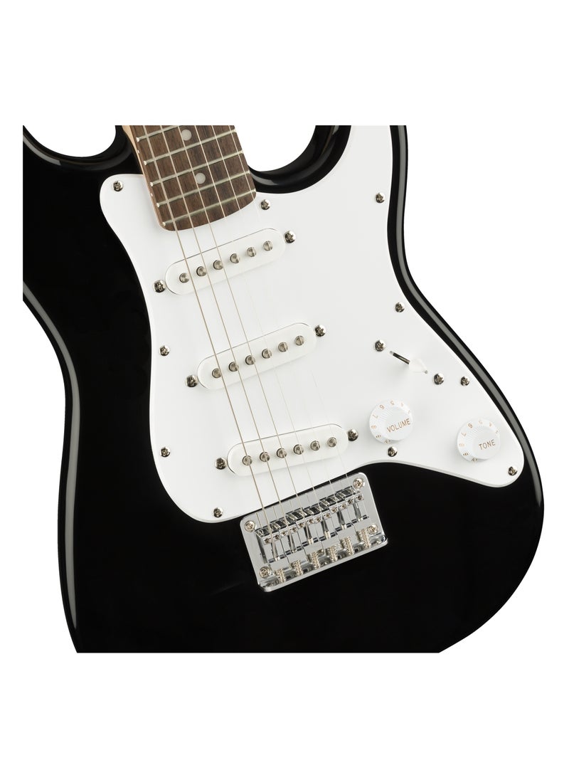 Fender 0370121506 Squier Mini Stratocaster Electric Guitar - Black with Laurel Fingerboard