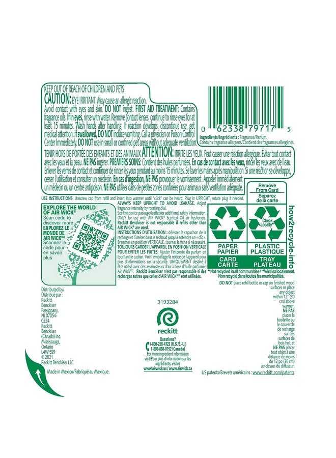 Air Wick, Plug in Scented Oil 2 Refills, Fresh Waters, 1.34 Oz (Pack of 2) - Image 4