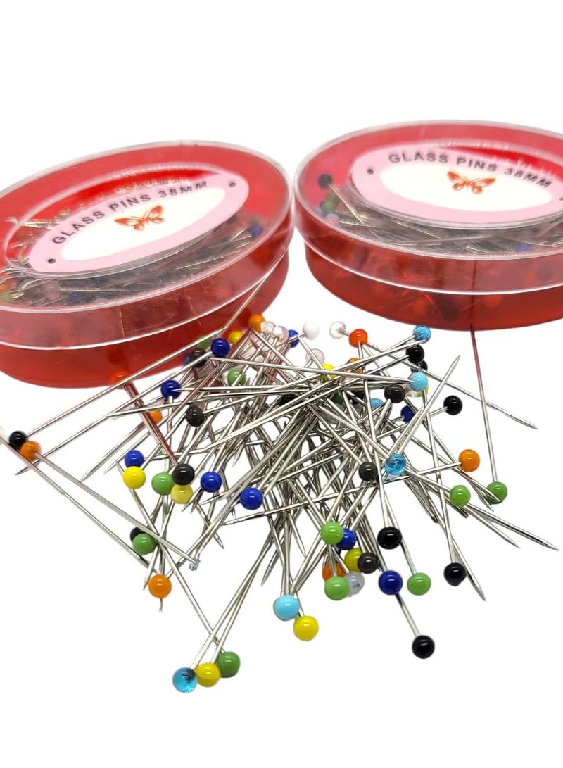 two boxes of Multicolor Hijab Pins Set,  Pins (0.6X38MM), The Quality Material Used In Its Construction Makes It Durable, About 30 Pin By Piece, 2 PCS - Image 3