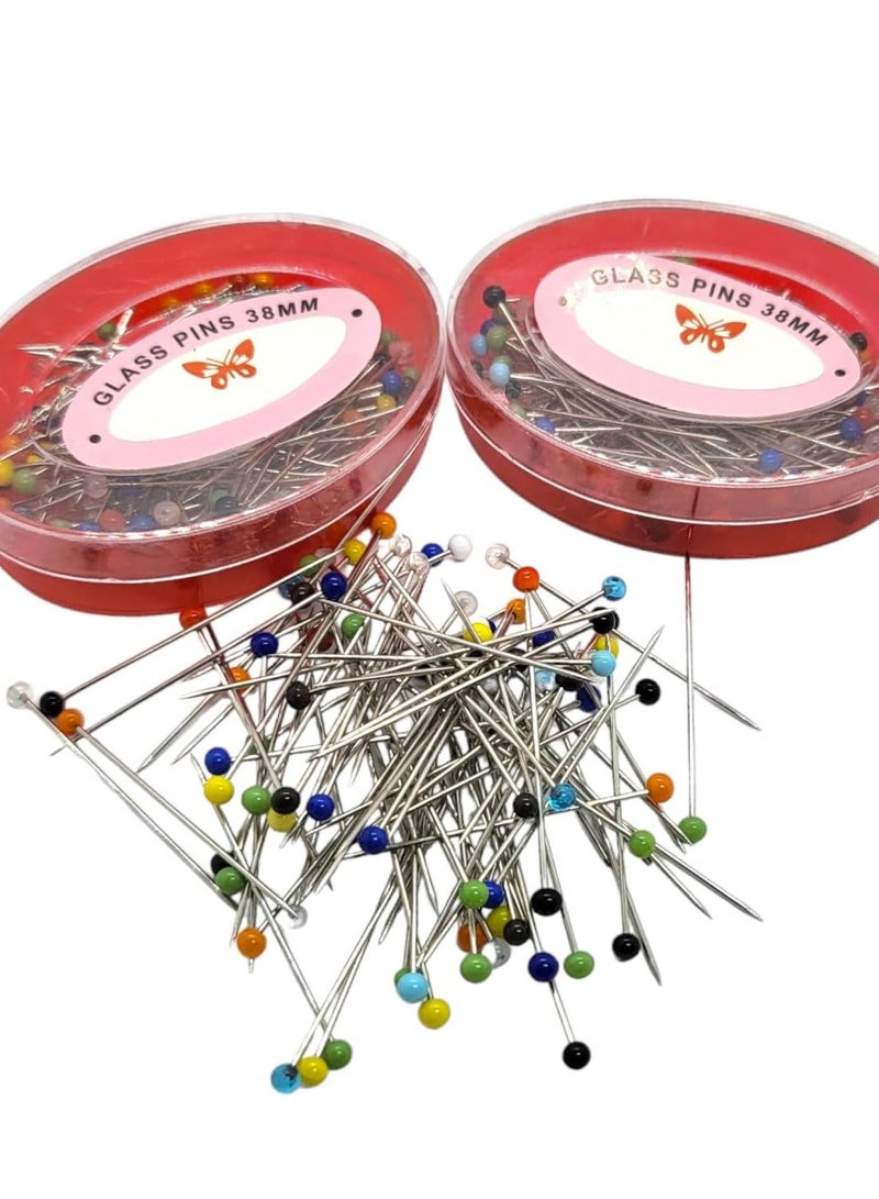 two boxes of Multicolor Hijab Pins Set,  Pins (0.6X38MM), The Quality Material Used In Its Construction Makes It Durable, About 30 Pin By Piece, 2 PCS - Image 5