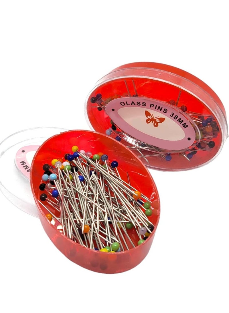 two boxes of Multicolor Hijab Pins Set,  Pins (0.6X38MM), The Quality Material Used In Its Construction Makes It Durable, About 30 Pin By Piece, 2 PCS - Image 2