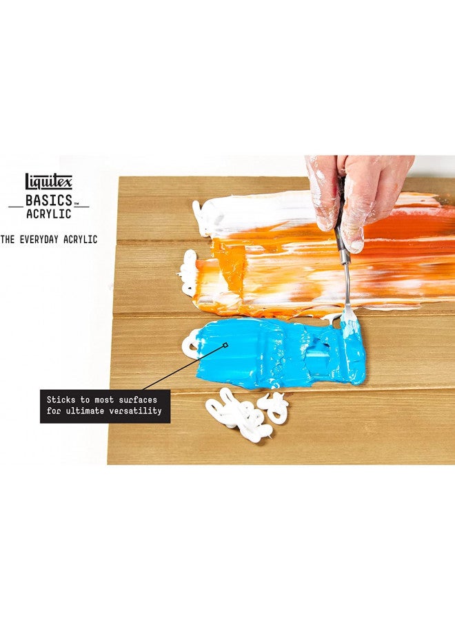 Liquitex BASICS Acrylic Paint Set, 6 x 22ml Tube Paint Set, Primary, Blue,Color Mixing,Green,White, 0.7 Fl Oz (Pack of 6) - Image 4