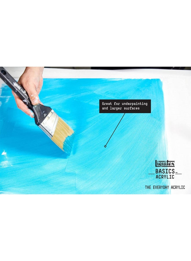 Liquitex BASICS Acrylic Paint Set, 6 x 22ml Tube Paint Set, Primary, Blue,Color Mixing,Green,White, 0.7 Fl Oz (Pack of 6) - Image 5