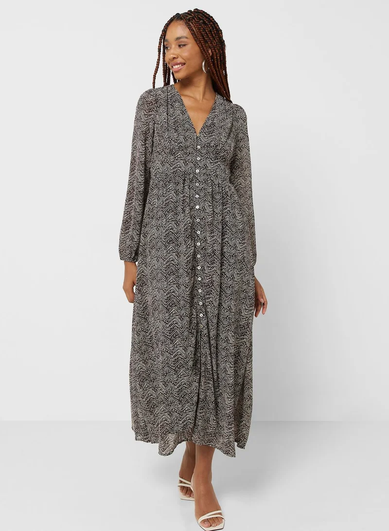 ONLY V-Neck Tiered Dress