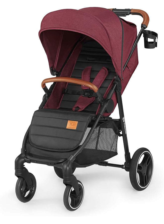 Kinderkraft Pushchair Grande Burgundy 0 2 Months - Image 1