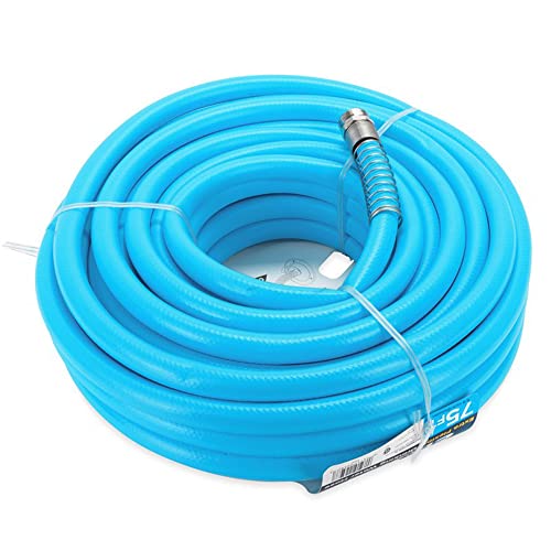 Camco EvoFlex 75' Extra Flexible RV and Marine Drinking Water Hose Accessory with 5/8" ID for Camping, Tailgating, & Outdoor Recreation, Blue - Image 3