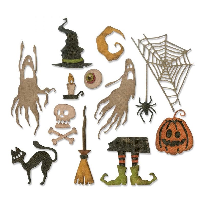 Sizzix Frightful Things Thinlits Die Set Tim Holtz 17 Pack