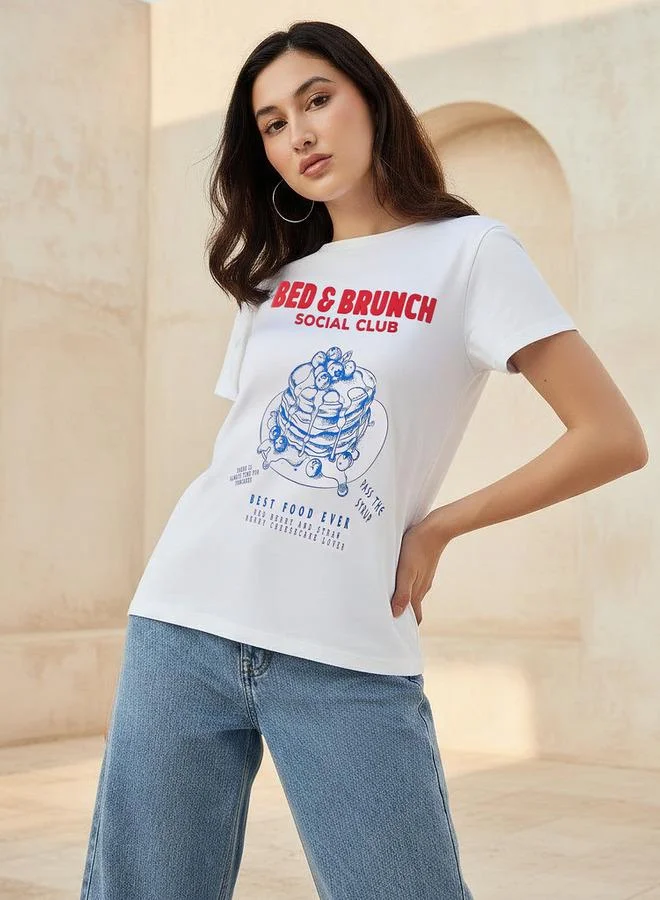Splash FAV Cotton T-shirt with Print