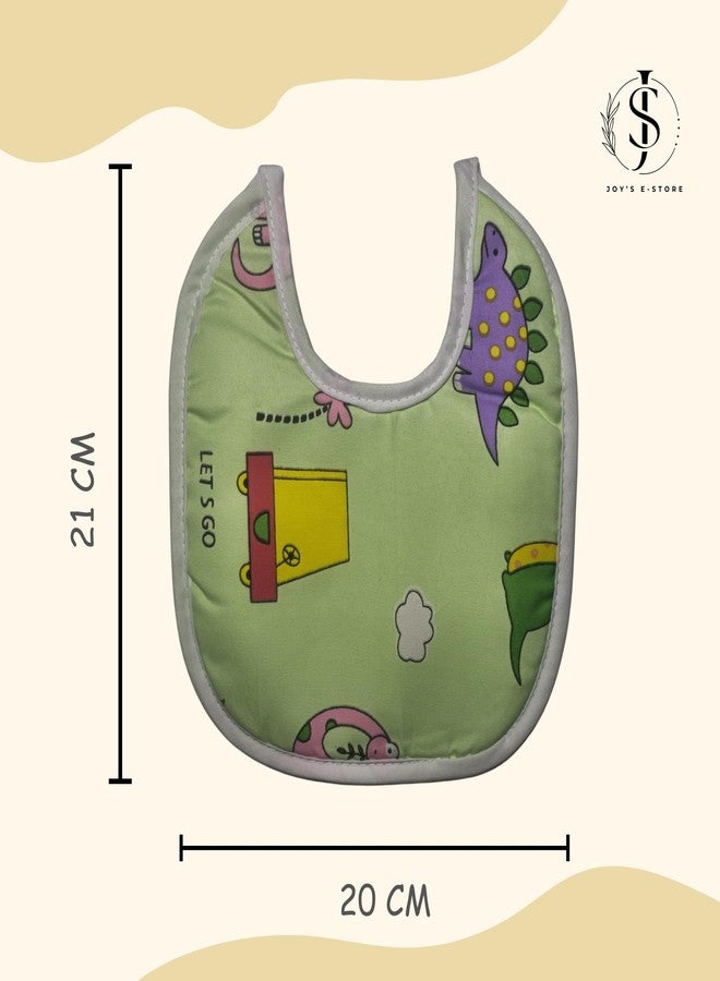 JOY'S E-STORE Assorted Baby Bibs for 0?24 Months ? Set of 5 Soft Cotton Waterproof Feeding Bibs for Newborns, Infants & Toddlers ? Reusable, Washable & Absorbent ? Multicolor Designs - 1005 M Combo P4 - Image 4