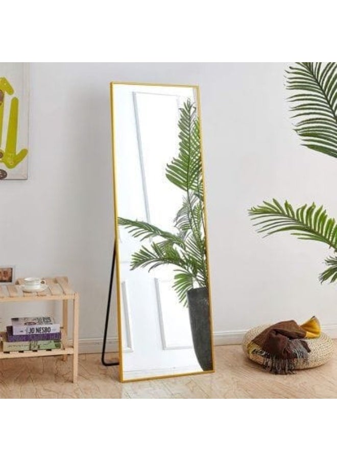 Lion Home Metal Mirrors With Foldable Stand 170X60X50Cm Gold 