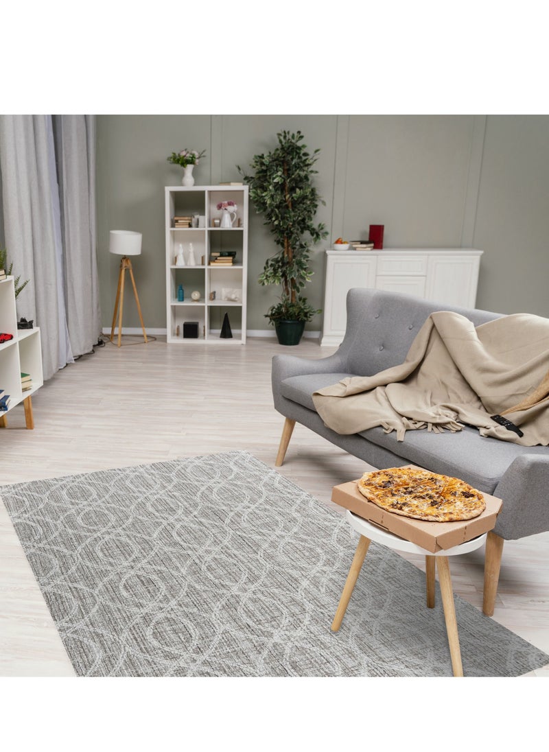AURUM HOME AH01B Hand Tufted  Modern Area Rug  Indoor Living Dining Bedroom Room and Gallery Area Rugs Loop Cut Pile Wool, Rectangle  - Image 2