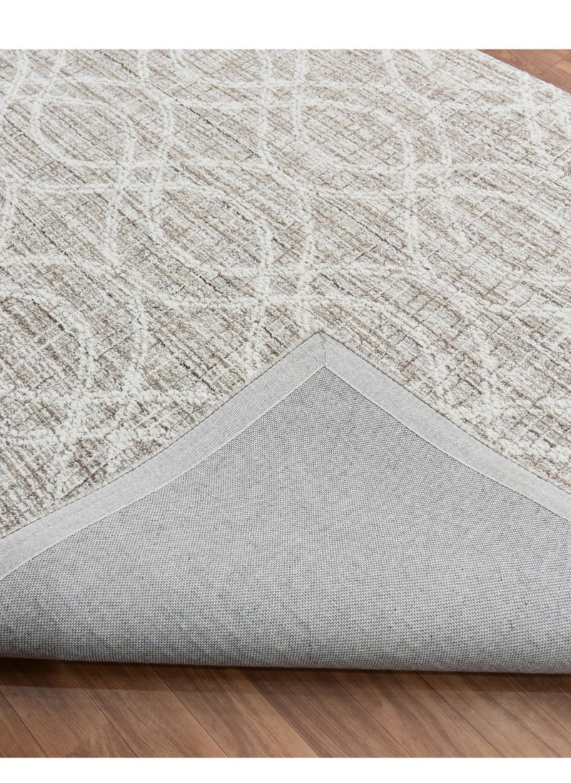 AURUM HOME AH01B Hand Tufted  Modern Area Rug  Indoor Living Dining Bedroom Room and Gallery Area Rugs Loop Cut Pile Wool, Rectangle  - Image 5