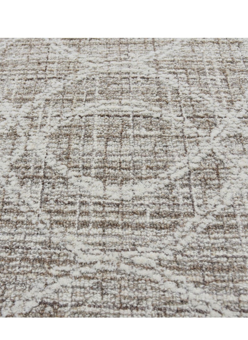 AURUM HOME AH01B Hand Tufted  Modern Area Rug  Indoor Living Dining Bedroom Room and Gallery Area Rugs Loop Cut Pile Wool, Rectangle  - Image 4