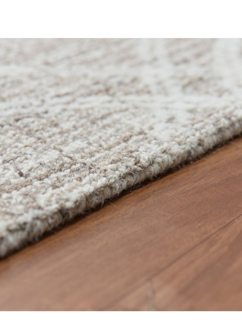 AURUM HOME AH01B Hand Tufted  Modern Area Rug  Indoor Living Dining Bedroom Room and Gallery Area Rugs Loop Cut Pile Wool, Rectangle  - Image 3