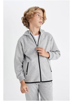 DeFacto Boy Knitted Regular Fit Hooded Long Sleeve Cardigan  - Image 3