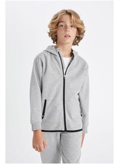 DeFacto Boy Knitted Regular Fit Hooded Long Sleeve Cardigan  - Image 4