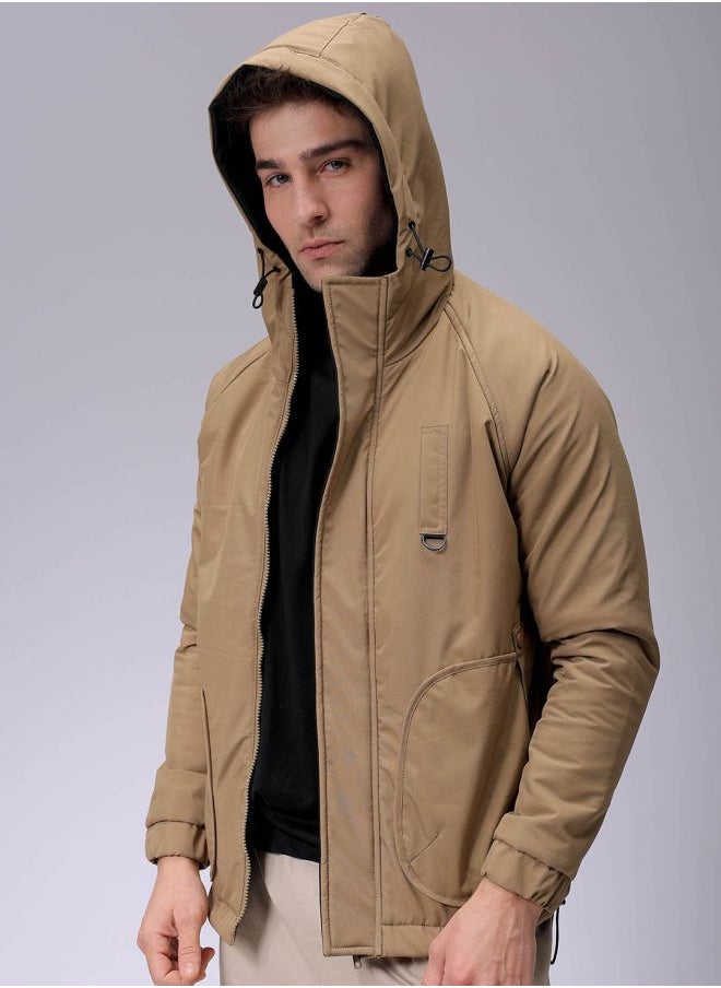 The Indian Garage Co Men Slim Fit Solid Puffer Jackets  - Image 5