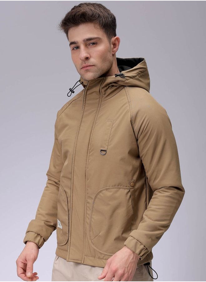 The Indian Garage Co Men Slim Fit Solid Puffer Jackets  - Image 3