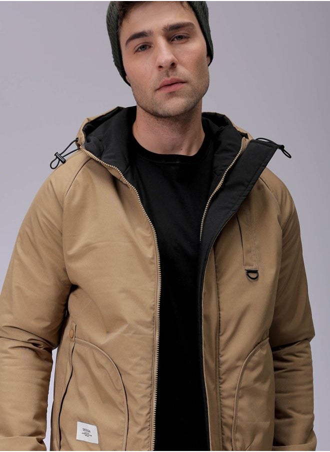 The Indian Garage Co Men Slim Fit Solid Puffer Jackets  - Image 1