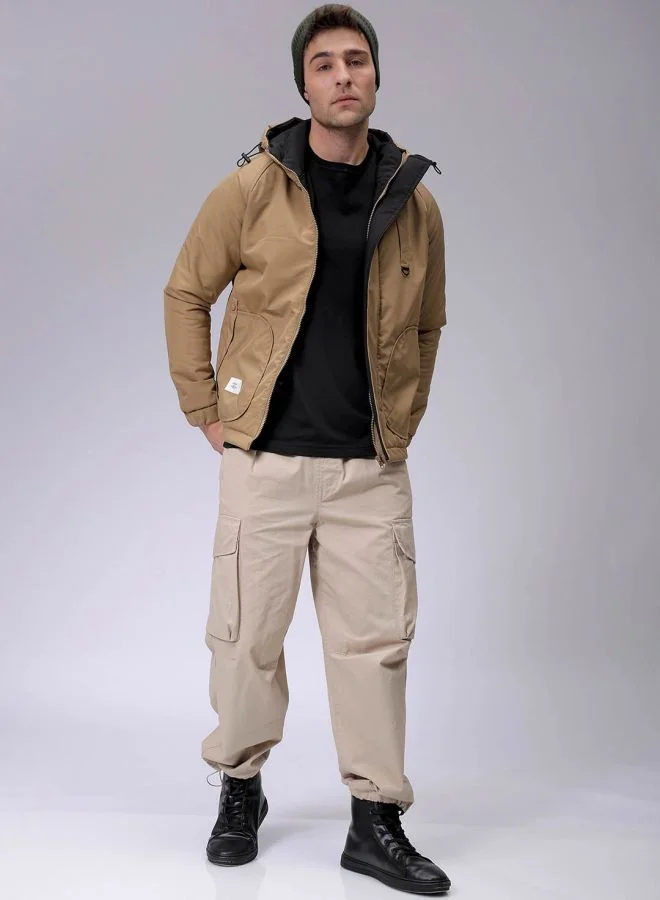 شركة المرآب الهندية Men Slim Fit Solid Puffer Jackets