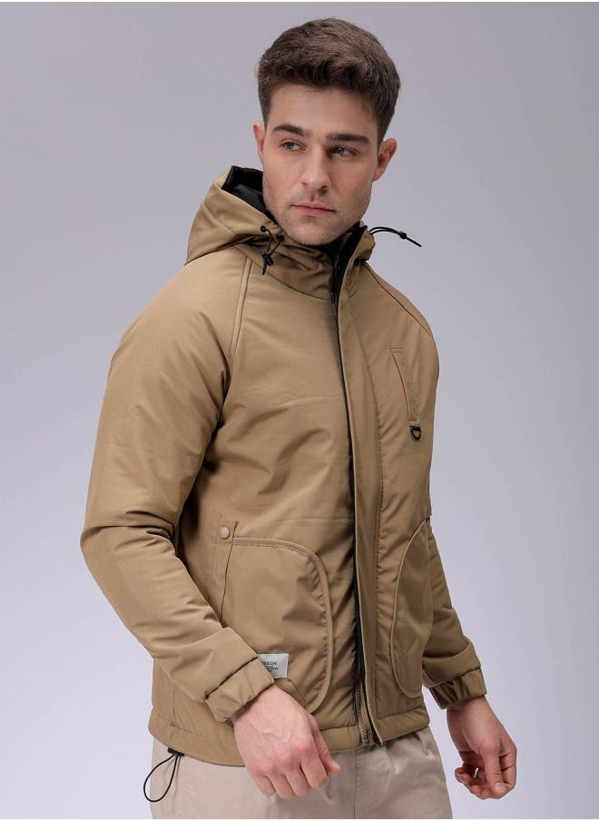 The Indian Garage Co Men Slim Fit Solid Puffer Jackets  - Image 4