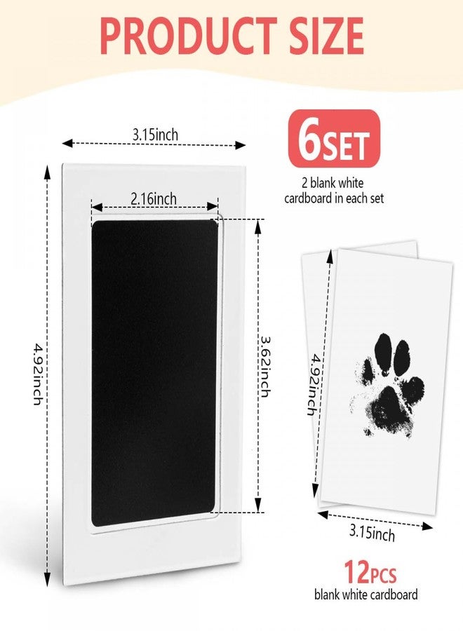 SenseYo 6 Pack Inkless Hand and Footprint Kit, Dog Paw Nose Print Kit Suitable for Babies and Pets - Image 2