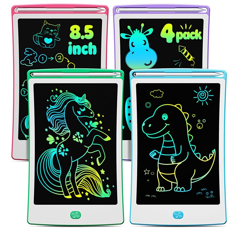 Magic Jimmy 4 Pack LCD Writing Tablet 85 Inch Colorful Toddlers Drawing Tablet for Kids Creative Doodle Board Drawing Pad Toy Birthday Gift for 36 Year Old Girls Boys - Image 2