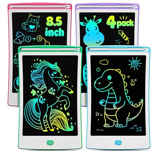Magic Jimmy 4 Pack LCD Writing Tablet 85 Inch Colorful Toddlers Drawing Tablet for Kids Creative Doodle Board Drawing Pad Toy Birthday Gift for 36 Year Old Girls Boys - Image 1