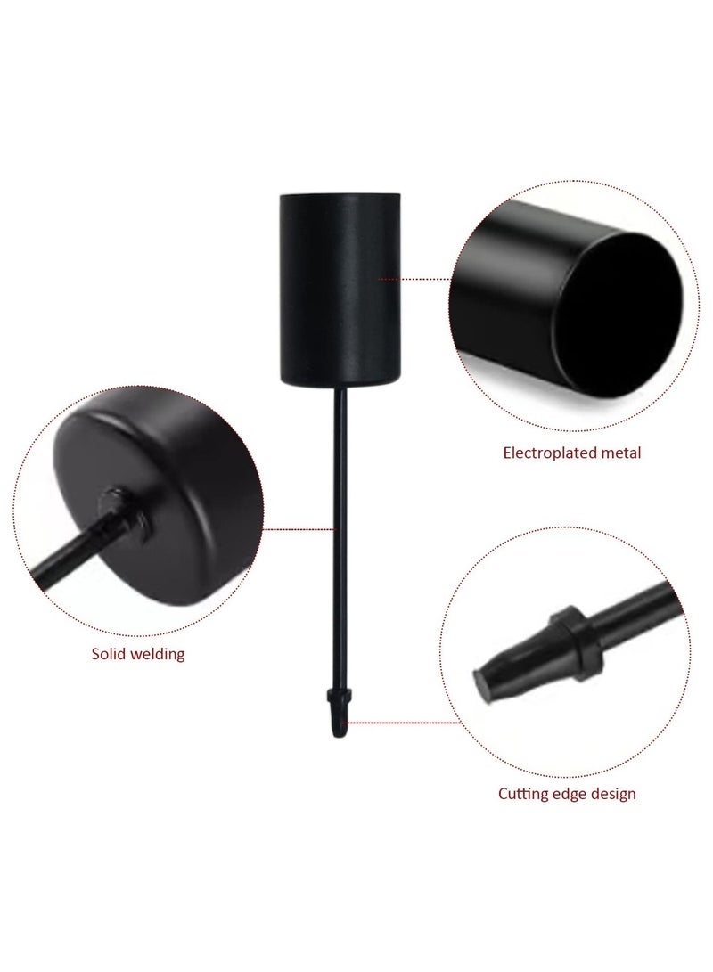 Captaintech 5 Pcs Candle Holders, Small Metal Candlestick Tapered Candlesticks for Home Decoration/Festival Decoration/Party/Wedding/Candlelight Dinner (Black) - Image 3