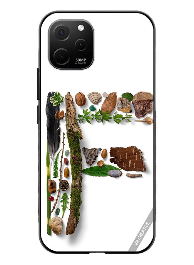 VR CREATIVE Protective Case Cover For Huawei Nova Y61 Alphabet F Design Multicolour - Image 1