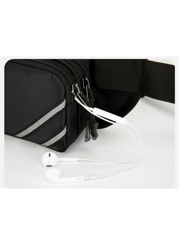 حزام خصر عاكس للجري مع حامل زجاجة ماء حزام ترطيب خفيف الوزن للمشي وركوب الدراجات والرياضات الخارجية قابل للتعديل - Image 5