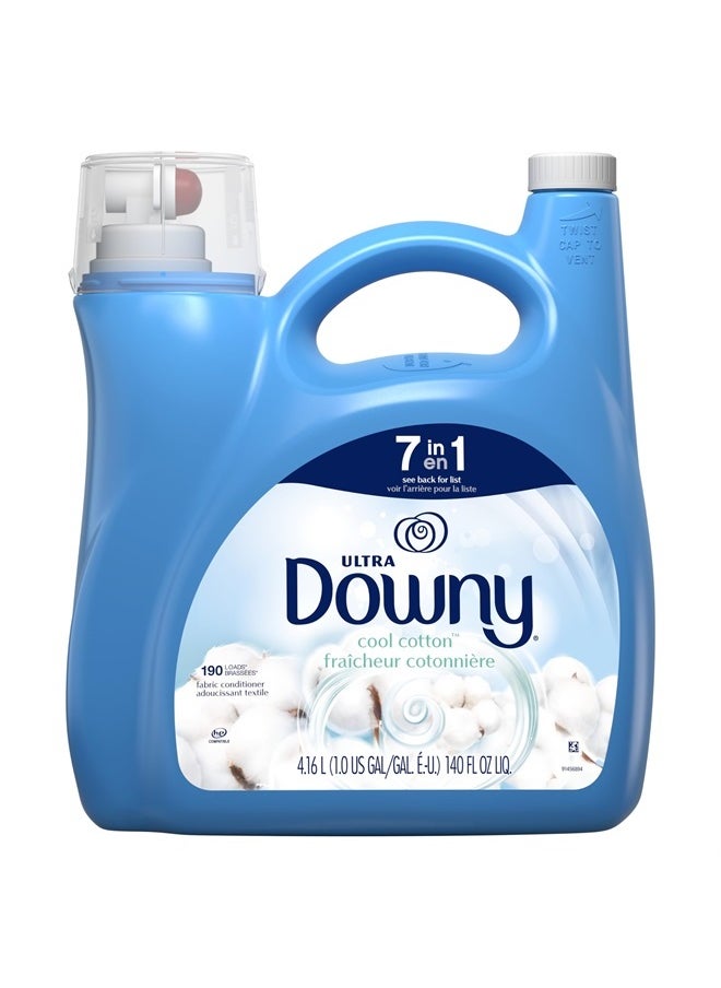 Downy Fabric Softener, Cool Cotton, 190 Load 140 fl oz  - Image 1