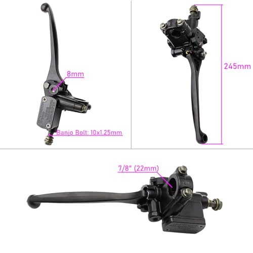 YD-PS001 Left + Right 8mm Brake Master Cylinder Lever Mirror Hole for GY6 50cc 125cc 150cc 250cc Scooter Moped - Image 2