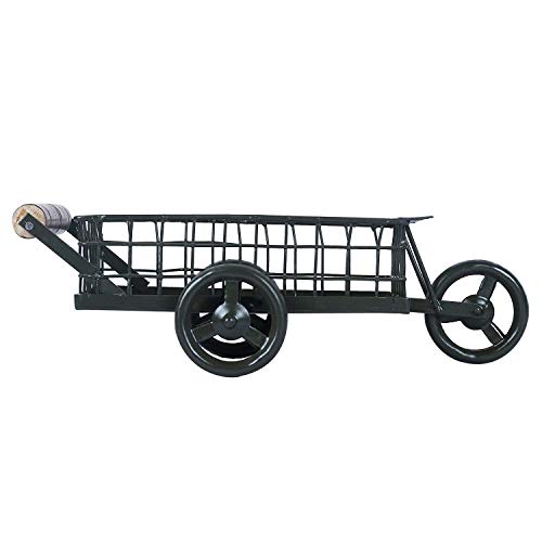 25 Home Decor The Vintage Art Iron Wagon Snack Serving Platter - Black - Image 4