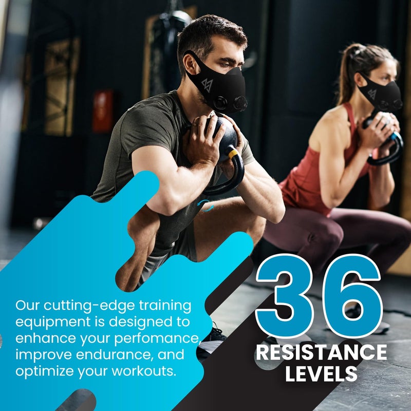 TRAININGMASK Training Mask 2.0 [Original Black Medium] Elevation Training Mask, Fitness Mask, Workout Mask, Running Mask, Breathing Mask, Resistance Mask, Elevation Mask, Cardio Mask, Endurance Mask For Fitness - Image 3