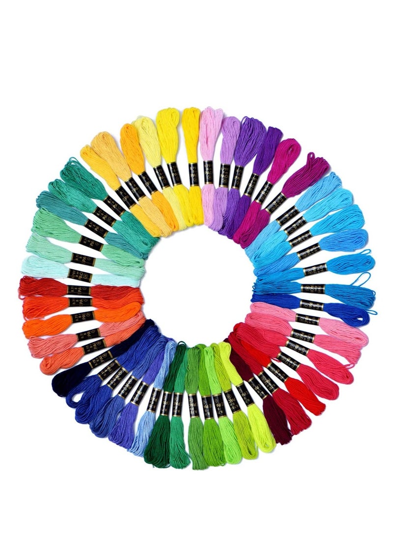 LE PAON Embroidery Floss Rainbow Color 50 Skeins Per Pack Cross Stitch Threads Friendship Bracelets Floss Crafts Floss  - Image 1
