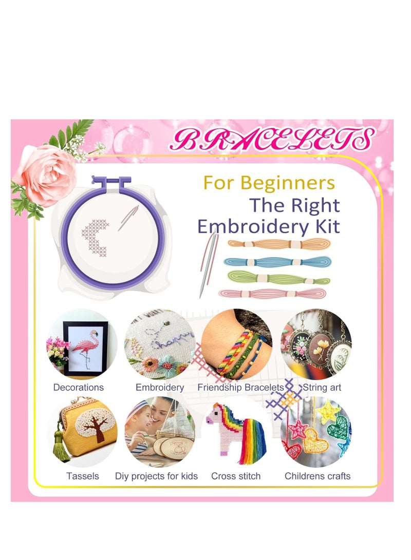 LE PAON Embroidery Floss Rainbow Color 50 Skeins Per Pack Cross Stitch Threads Friendship Bracelets Floss Crafts Floss  - Image 2