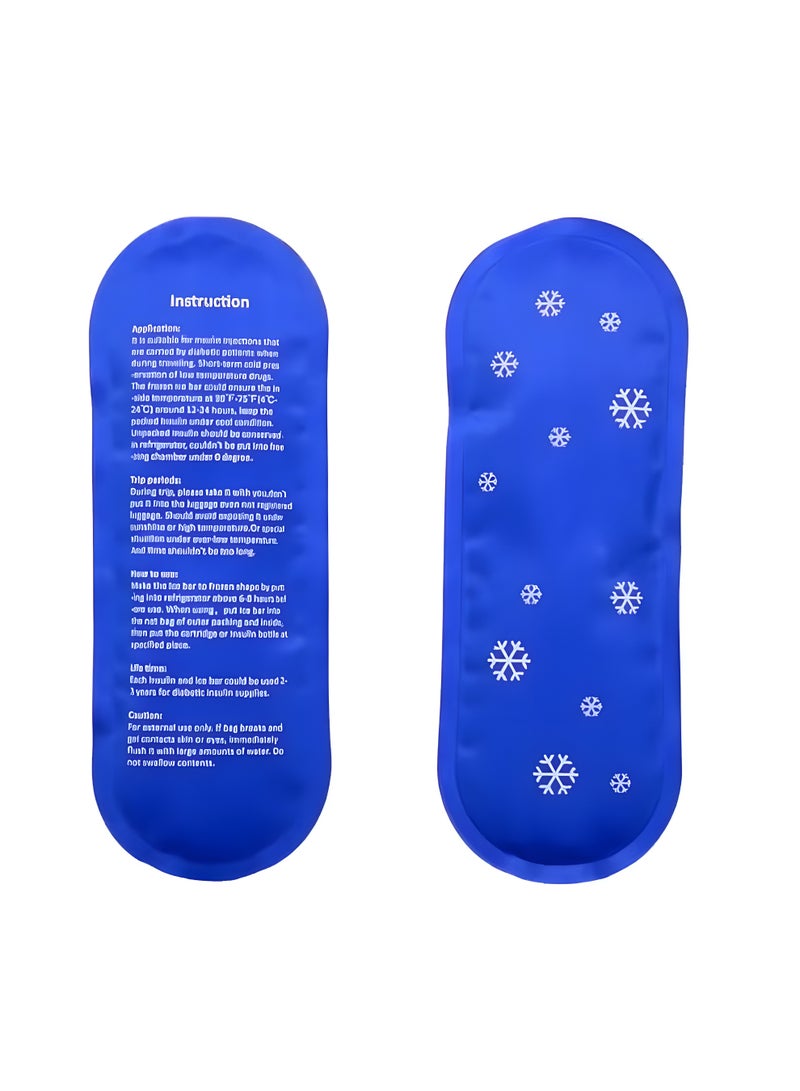 Portable Insulin Cooling Travel Bag Insulated Cooling Compartment Compact & Lightweight Reusable Ice Packs, Designed for Medical Travel 1 Set - Image 2
