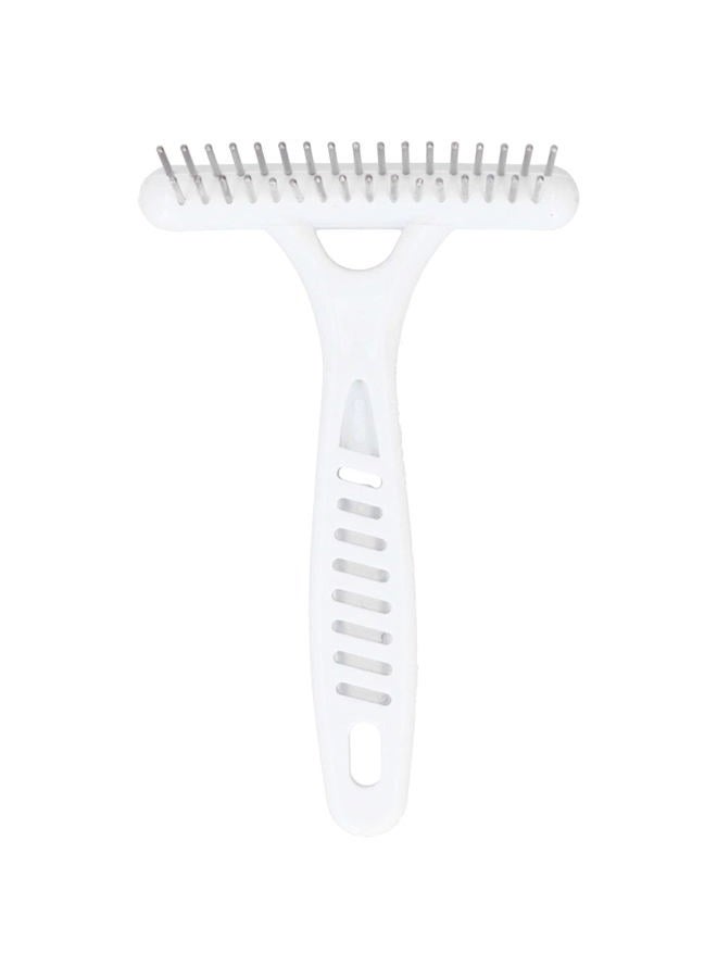 Emoshayoga Pet Double Row Rake, Gentle and Safe Dog Undercoat Rake Removing Dead Hair Non‑Slip Handle with Double‑Row Comb Teeth for Thick Long Hair - Image 1