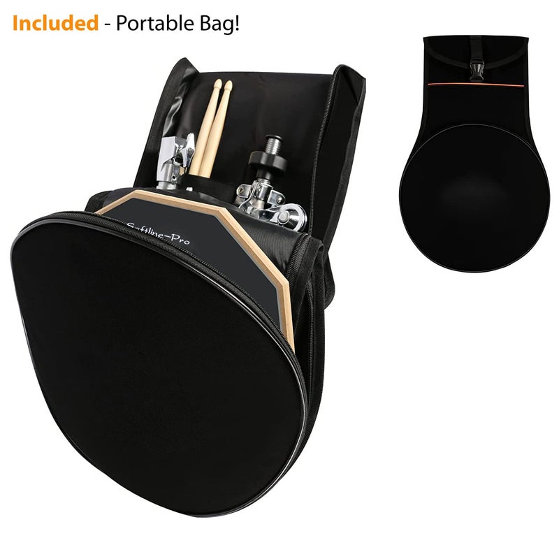Softline Pro SP-DPPK-Kit 12" & 10 Corners Dumbed Drum Practice Pad Kit, Double Side with Stand & Bag (SP-DPPK-Practice-Pad-Kit) - Image 3