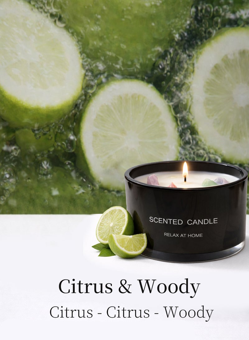 Scented Candel, Long-Lasting Aromatherapy Jar Candle for Home, Office & Spa Décor, 90g-Black - Image 2