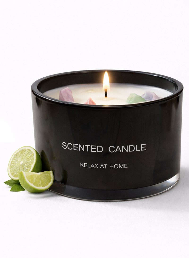 Scented Candel, Long-Lasting Aromatherapy Jar Candle for Home, Office & Spa Décor, 90g-Black - Image 1