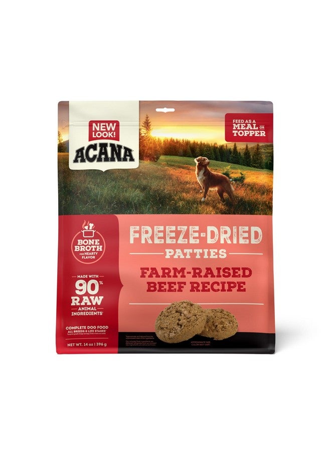 (أسنى) وجبة طعام الكلاب المجففة بالتجميد من أكانا، خالية من الحبوب، غنية بالبروتين، وصفة لحم البقر المربى في المزارع، 14 أونصة - Image 1
