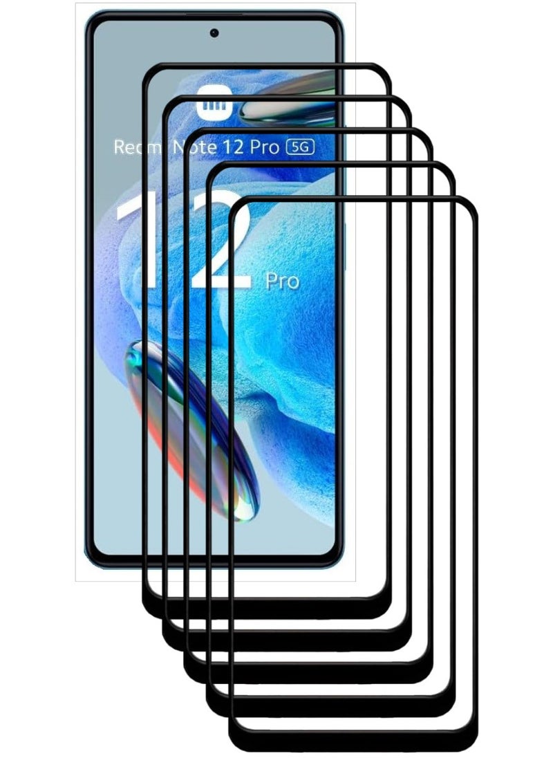 ACLIX 5 Pieces Antistatic ESD Dustproof Premium Quality High Definition Tempered Glass Screen Protector Designed For Xiaomi Redmi Note 12 Pro - Image 1