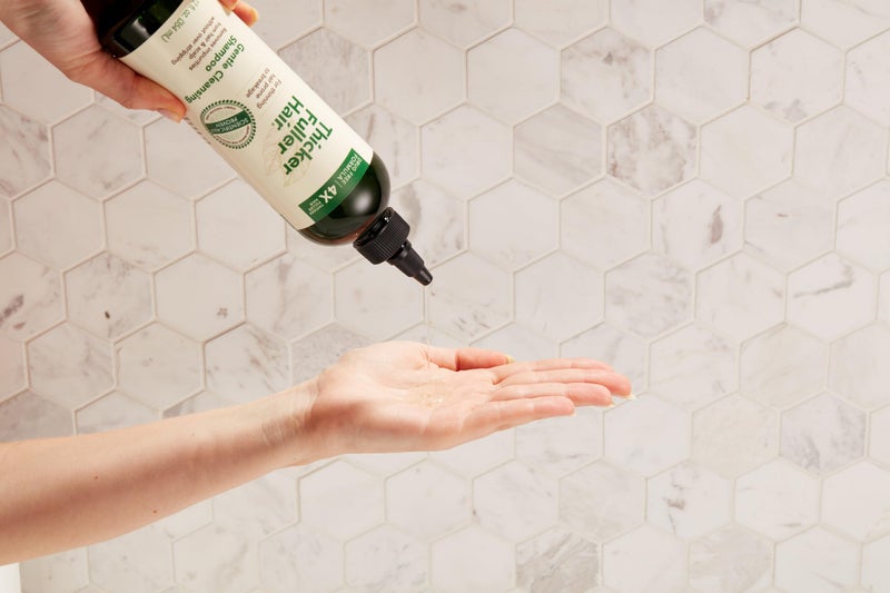 Thicker Fuller Hair Gentle Cleansing Shampoo - Hair Thickening, Clarifying Shampoo - Lightweight, Natural Formula with Rosemary and Coffee Oil - 12 oz - Image 4