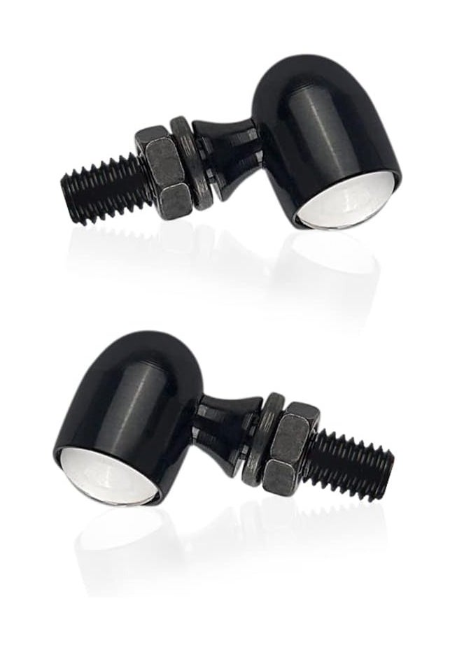 Bukela Mini LED motorcycle turn signals lights 12V Amber indicator lights 5mm Screw Compatible with Harley Honda Kawasaki Suzuki Triumph Yamaha  - Image 1