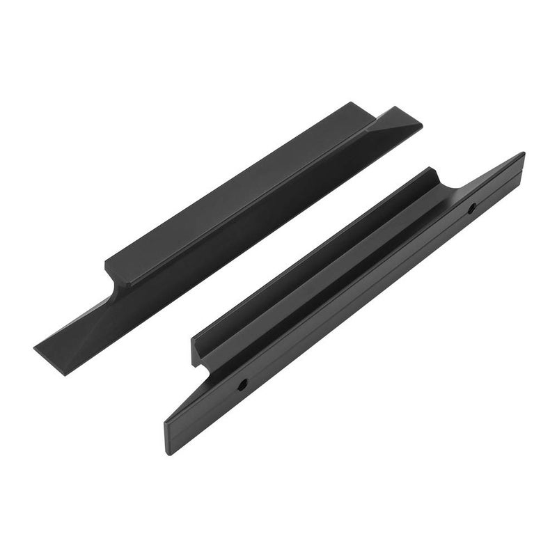 Peaha Cabinet Handles Finger Edge Pulls 128Mm Black Drawer Edge Pulls Finger Pulls For Cabinets Concealed Handles - Image 1