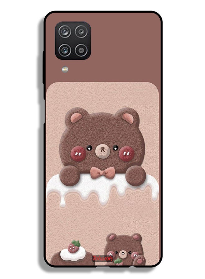 Tolwak غطاء حماية سامسونج جالاكسي A12 دب فراولة - Image 1